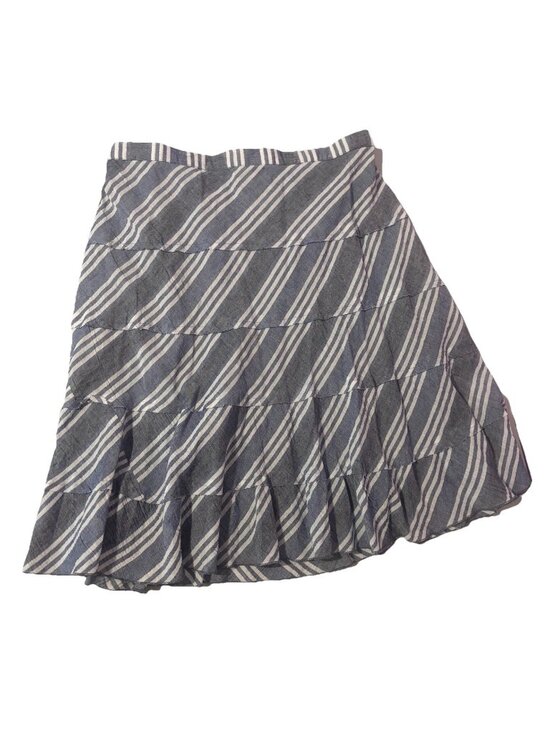 Studio West Dresses & Skirts - Studio West Striped Ruffle Maxi Skirt - Boho Tiered Cotton Blend - Size Large